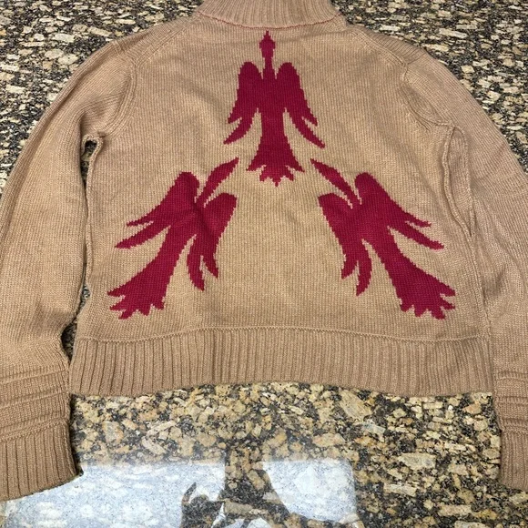 L.A.M.B. By Gwen Stefani Tan Sweater w/Elbow Patches - Size Medium - Picture 2 of 7
